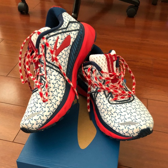 brooks adrenaline gts 20 red white and blue